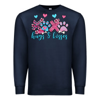 Navy xoxo hugs and kisses paws olivia Premium Sweatshirt - OliviaCreatesArt
