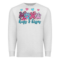 Oatmeal Heather xoxo hugs and kisses paws olivia Premium Sweatshirt - OliviaCreatesArt