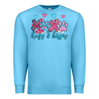 Ocean Blue xoxo hugs and kisses paws olivia Premium Sweatshirt - OliviaCreatesArt