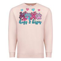 Pale Pink xoxo hugs and kisses paws olivia Premium Sweatshirt - OliviaCreatesArt