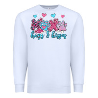 White xoxo hugs and kisses paws olivia Premium Sweatshirt - OliviaCreatesArt