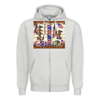 Dove Grey happy memorial day Zipper Hoodie - TumblerDesignByShophia