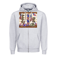 Heather Grey happy memorial day Zipper Hoodie - TumblerDesignByShophia