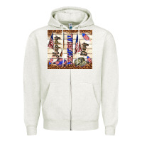Oatmeal Heather happy memorial day Zipper Hoodie - TumblerDesignByShophia