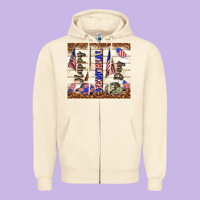 Happy Memorial Day Zipper Hoodie Designed By Tumblerdesignbyshophia