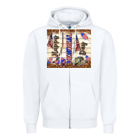 White happy memorial day Zipper Hoodie - TumblerDesignByShophia