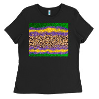 Black mardi gras leopard Ladies Tee - AdoDesignShop