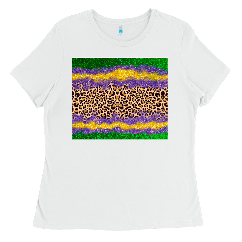 Mardi Gras Leopard Ladies Tee by AdoDesignShop | Teevron