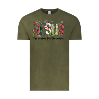Vintage Olive jesus the reason for the season Vintage Tee - MaliasSmallBusiness