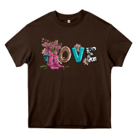 Chocolate Brown valentines day love and boots Heavy Core Tee - AdoDesignShop