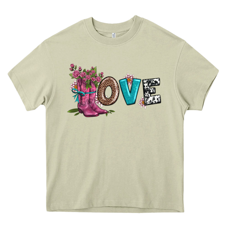Valentines Day Love And Boots Heavy Core Tee by AdoDesignShop | Teevron