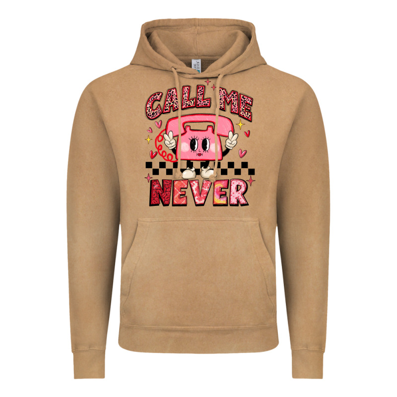 Call Me Never Vintage Hoodie by MaliasSmallBusiness | Teevron