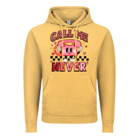 Vintage Mustard call me never Vintage Hoodie - MaliasSmallBusiness
