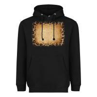 Black Buralp and Leopard Heavyweight Hoodie - CowCowDesign