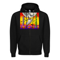 Black happy halloween Zipper Hoodie - TumblerDesignByShophia