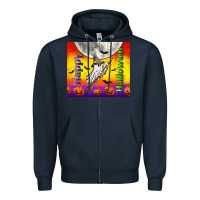 Navy happy halloween Zipper Hoodie - TumblerDesignByShophia