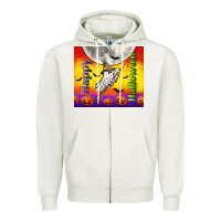 Oatmeal Heather happy halloween Zipper Hoodie - TumblerDesignByShophia