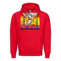 Red happy halloween Zipper Hoodie - TumblerDesignByShophia