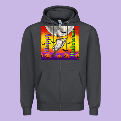 Happy Halloween Zipper Hoodie Designed By Tumblerdesignbyshophia