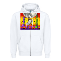 White happy halloween Zipper Hoodie - TumblerDesignByShophia