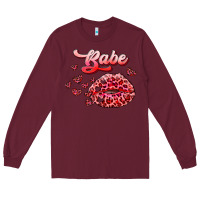 Burgundy babe with kiss Long Sleeve Tee - RanaPortraitStore
