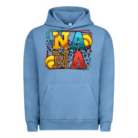 Pigment Pebble Blue Softball nana leopard frame Urban Hoodie - LillyAllenDesigns
