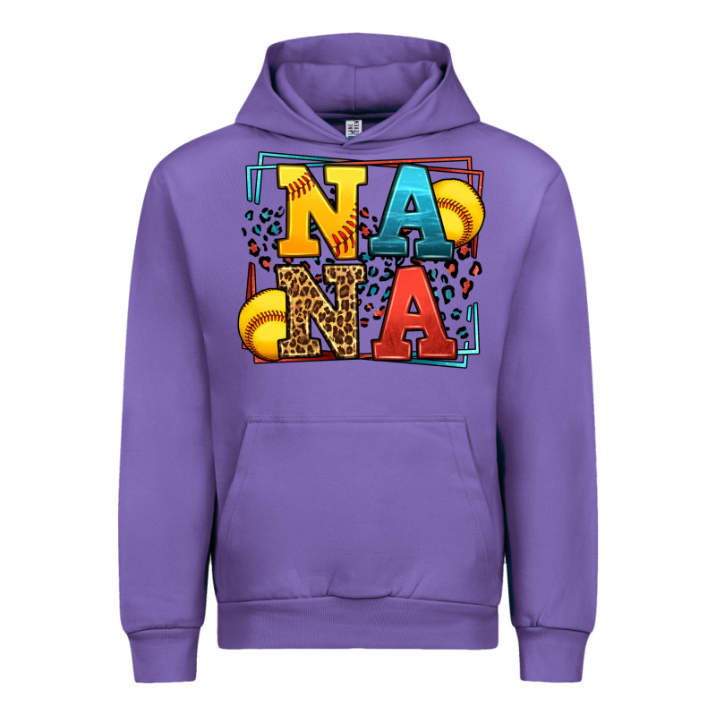 Softball Nana Leopard Frame Urban Hoodie by LillyAllenDesigns | Teevron