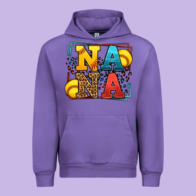 Softball Nana Leopard Frame Urban Hoodie Designed By Lillyallendesigns