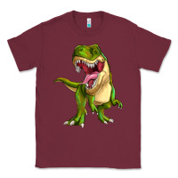 Burgundy T-rex Classic Tee - MaliasSmallBusiness
