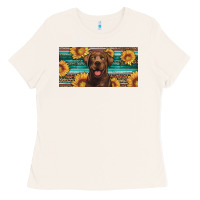 Bone western chocolate labrador license plate Ladies Tee - Artiststas