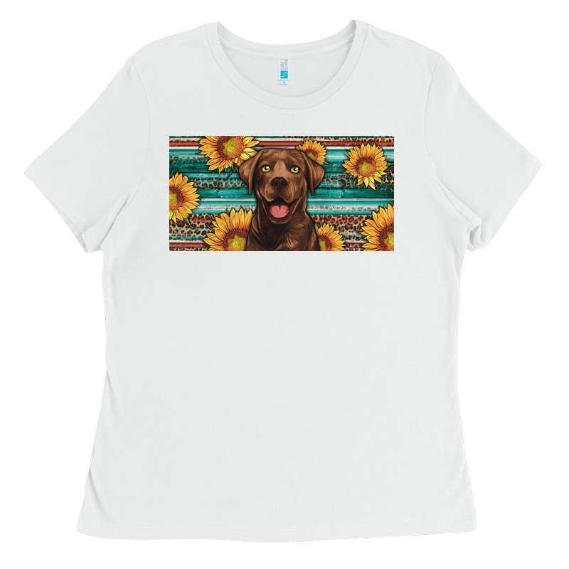Western Chocolate Labrador License Plate Ladies Tee by Artiststas | Teevron