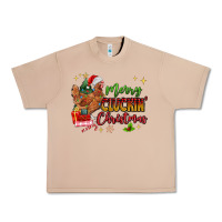 Burro Merry Cluckin' Christmas Urban Heavy Tee - MaliasSmallBusiness