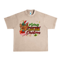 French Oak Merry Cluckin' Christmas Urban Heavy Tee - MaliasSmallBusiness