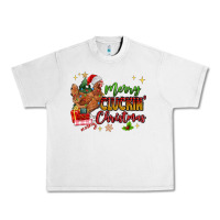 Lunar Rock Merry Cluckin' Christmas Urban Heavy Tee - MaliasSmallBusiness