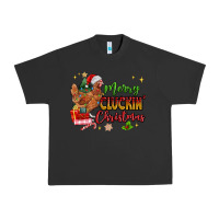 Pigment Black Merry Cluckin' Christmas Urban Heavy Tee - MaliasSmallBusiness