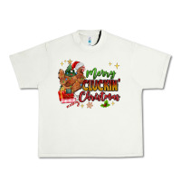 Pistachio Merry Cluckin' Christmas Urban Heavy Tee - MaliasSmallBusiness