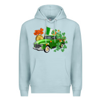 Blue Mist Western St. Patrick's Day truck Premium Hoodie - CowGirlArtShop