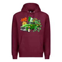 Burgundy Western St. Patrick's Day truck Premium Hoodie - CowGirlArtShop