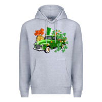 Heather Grey Western St. Patrick's Day truck Premium Hoodie - CowGirlArtShop