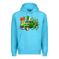 Ocean Blue Western St. Patrick's Day truck Premium Hoodie - CowGirlArtShop