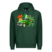 Sports Green Western St. Patrick's Day truck Premium Hoodie - CowGirlArtShop