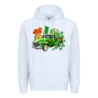 White Western St. Patrick's Day truck Premium Hoodie - CowGirlArtShop