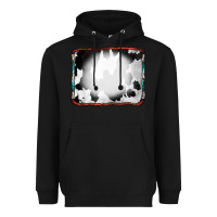 Black Cowhide Background with Bleach Serape Frame Heavyweight Hoodie - CowCowDesign