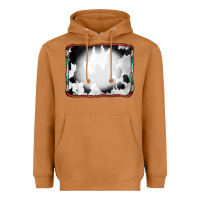 Meerkat Cowhide Background with Bleach Serape Frame Heavyweight Hoodie - CowCowDesign