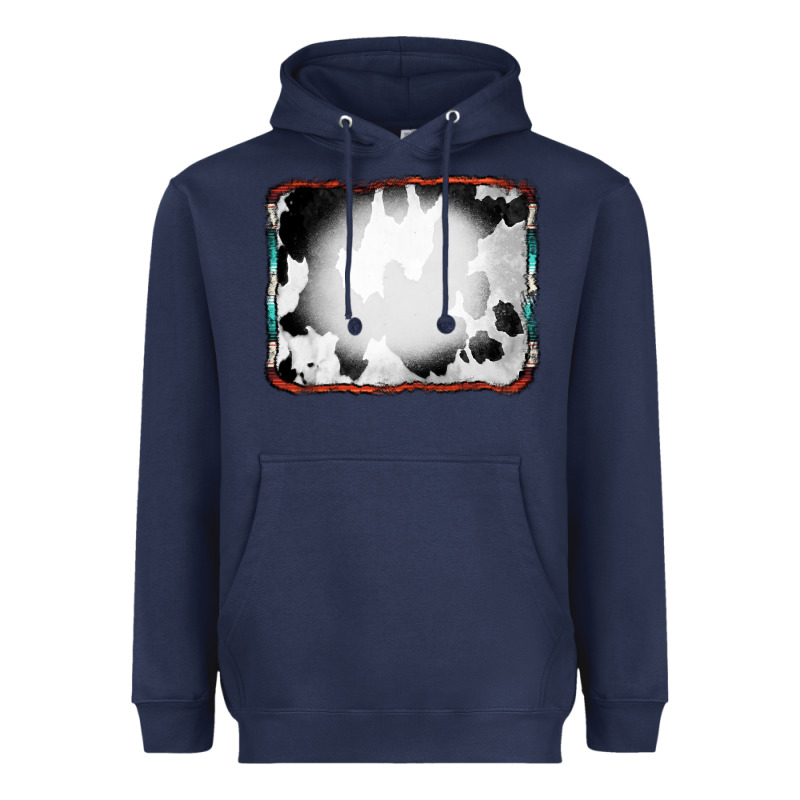 Cowhide Background With Bleach Serape Frame Heavyweight Hoodie by CowCowDesign | Teevron