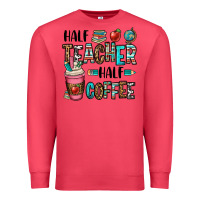 Cardinal half teacher half coffee Premium Sweatshirt - OliviaCreatesArt