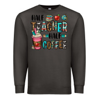 Smoke half teacher half coffee Premium Sweatshirt - OliviaCreatesArt