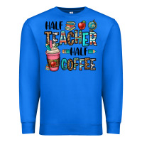 True Royal half teacher half coffee Premium Sweatshirt - OliviaCreatesArt