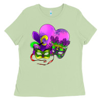 Matcha mardi gras heart and mask Ladies Tee - AdoDesignShop