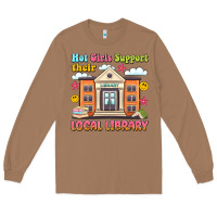 Toasted Coconut hot girls support their local library Long Sleeve Tee - Artiststas